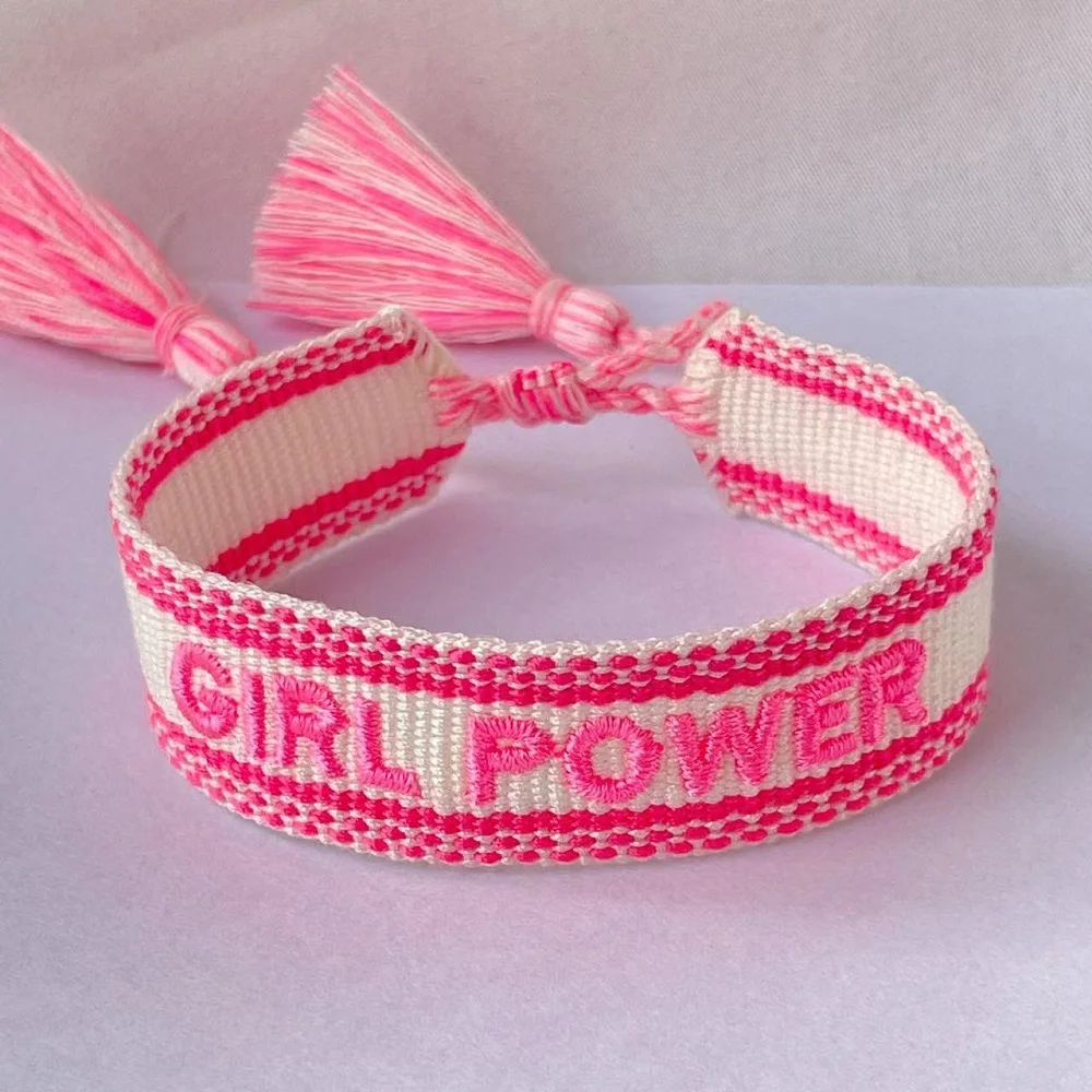 Woven Bracelets GRL PWR Gift for Girls and Women of all ages Handmade Jewelry