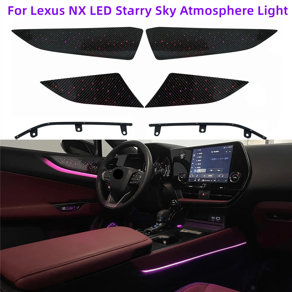 Automotive Starry Sky Ambient light for Lexus NX Door LED trim panel 64 color interior light strip original installatio