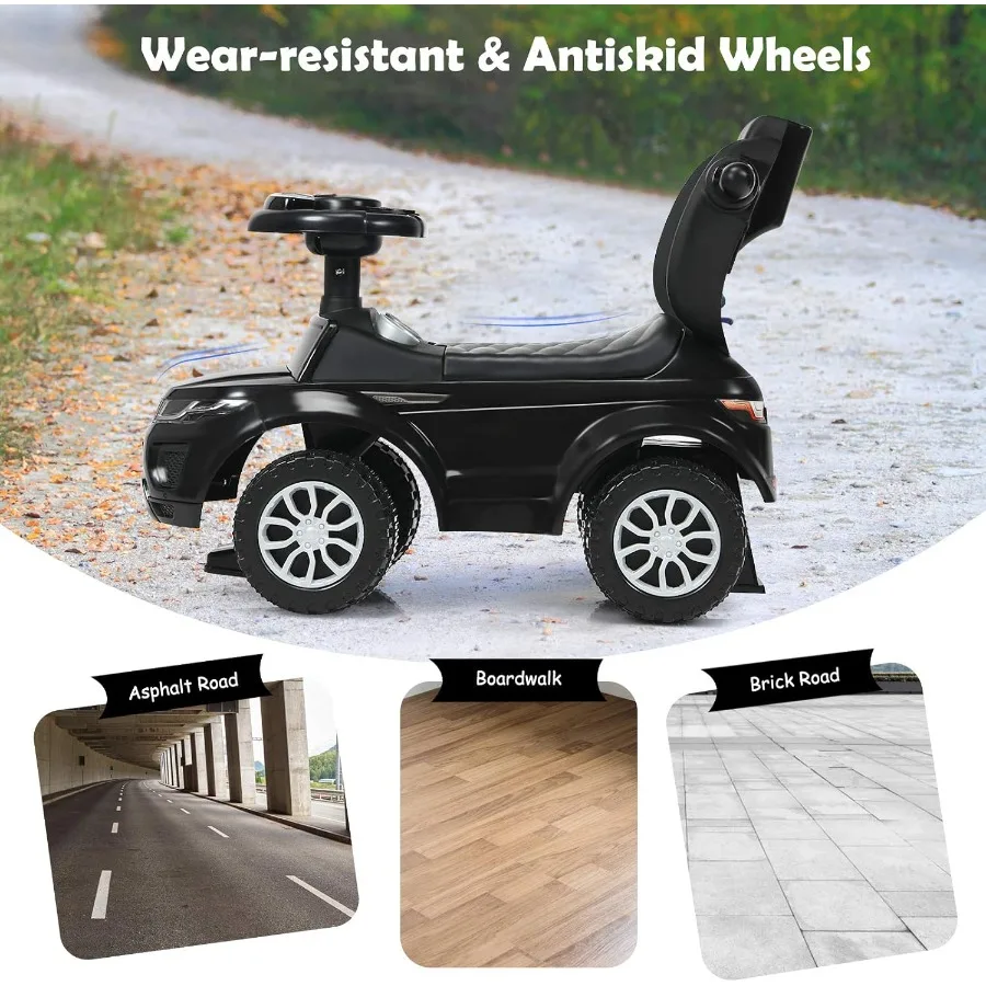 ركوب على دفع سيارة القدم إلى الأرض ركوب على مقبض دفع السيارة المنزلق وصوت الدرابزين القابل للفصل وأضواء تحت مقعد التخزين #3