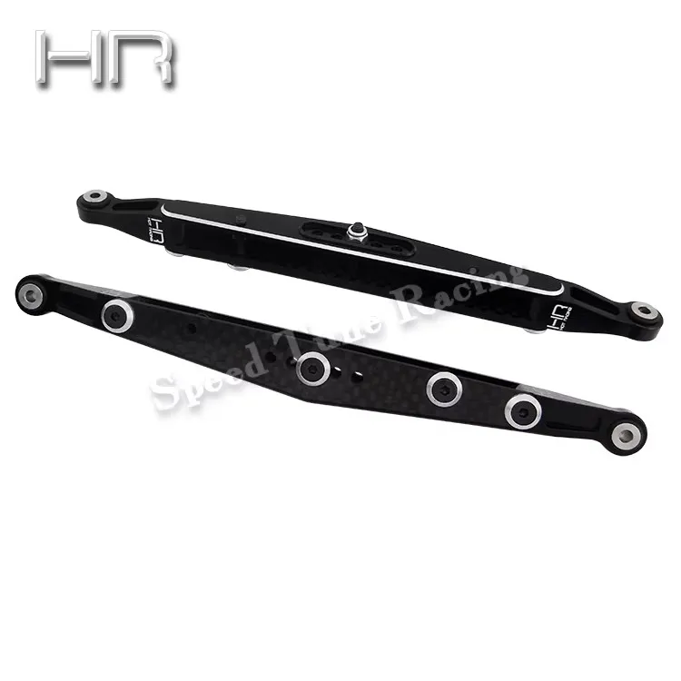 Haste de tração inferior traseira mista de fibra de carbono de liga de alumínio usinada CNC para Losi 1:10 Rock Rey Baja Rey 4WD