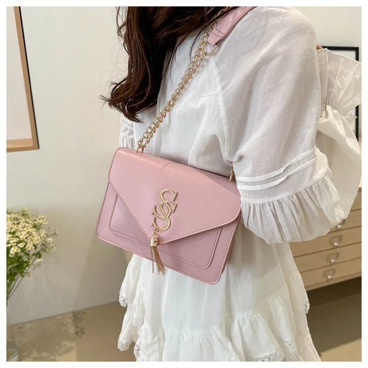 우아한 라이트 토트백 2025 신상 여성용, 부드러운 프린지 숄더백, 모든 경우에 적합한 다용도 스퀘어 크로스백