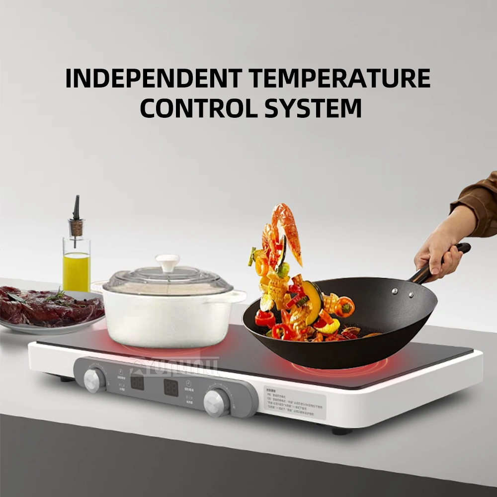 Double Induction Cooker Kitchen Cooktop Multifunctional Portable Piastra Ad Induzione Induktions Kochplatte