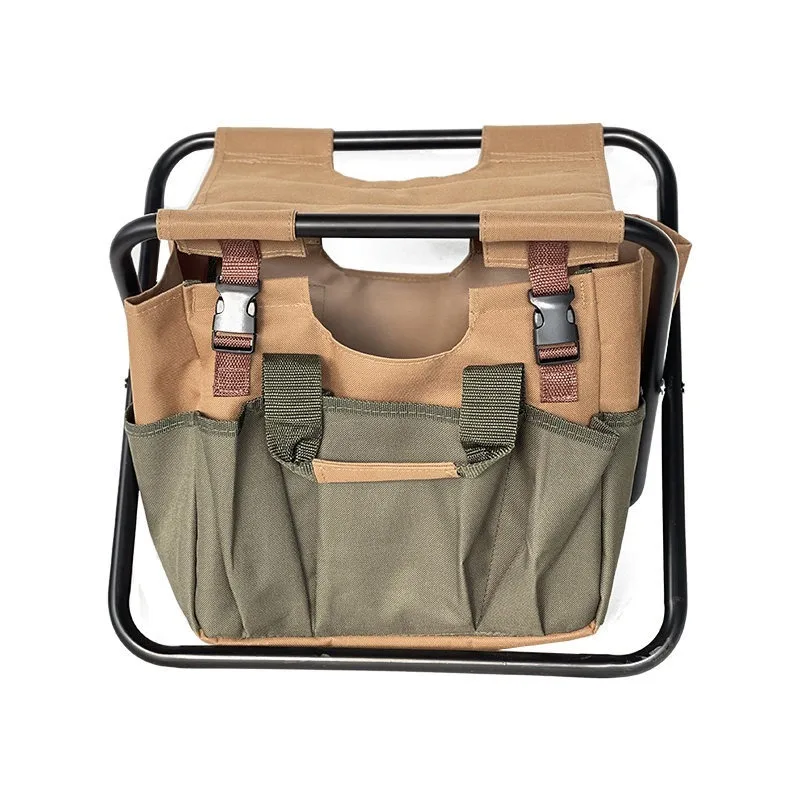 For Outdoor Multi-functional Garden Flower Planting Tool, Storage Folding Stool, Removable