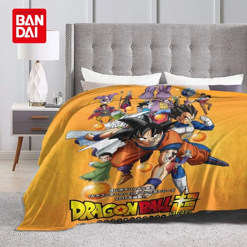 Bandai Anime Dragonball Super Goku Throw Blankets on Bed Sofa Air Condition Sleeping Cover Bedding Throws Bedsheet For Kids