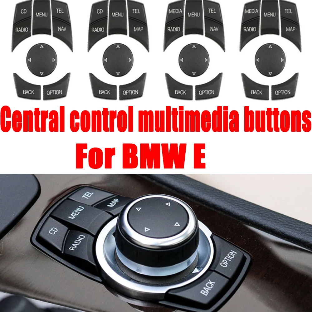 

For BMW E chassis 1 3 5 Series X1 X5 X6 E90 E70 E60 E71 Car Interior Console iDrive Multimedia Control Button Replacement Cover