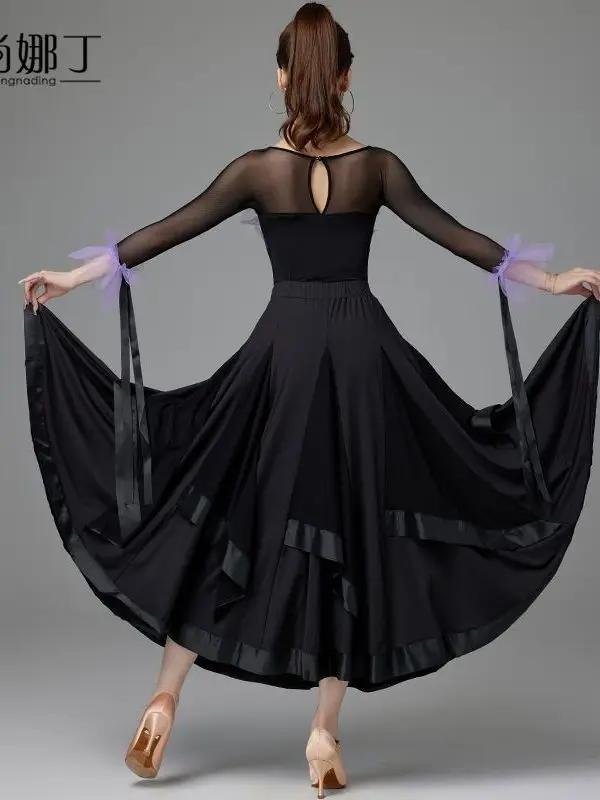 New National Standard Dance Dress Modern Waltz Dance Performance Costume Social Dance Big Swing Skirt