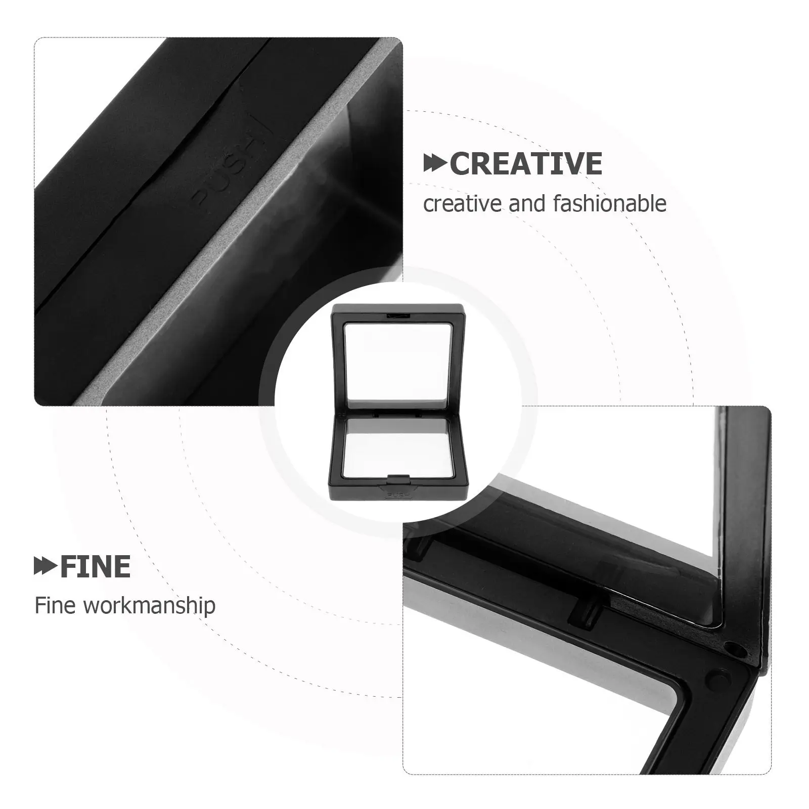 

6 Sets Transparent Pe Film Jewelry Display Box Plastic Ring Bracelet Holder Storage Case Jewelry Packaging Gift Box