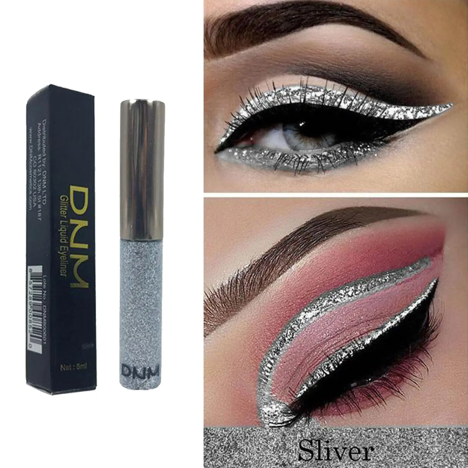 Confezione da 2-6 Eyeliner liquido glitterato Shimmer Metallic Shimmer Eyeshadow 2