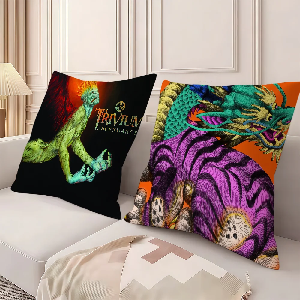 cushion cover Fashionable Style pillowcase T-Trivium Band Comfortable sofa Bedroom Heavy Personalized Metal Decoration