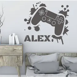 Customizable name game wall sticker host game studio anchor live room game room decoration vinyl sticker unique gift of children