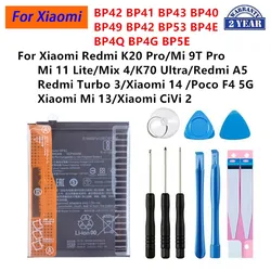 Batería BP42 BP53 BP4E BP4Q BP4G BP5E BP49 para Xiaomi Redmi A5 K20 Pro Mix 4/K70 Ultra Turbo 3 Poco F4 Mi 11 Lite 13 14 CiVi 2