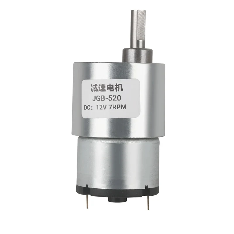 Reversible Electric Reduction Gear Motor DC 6V/12V/24V 7RPM to 960RPM High Torque Gearbox JGB37-520