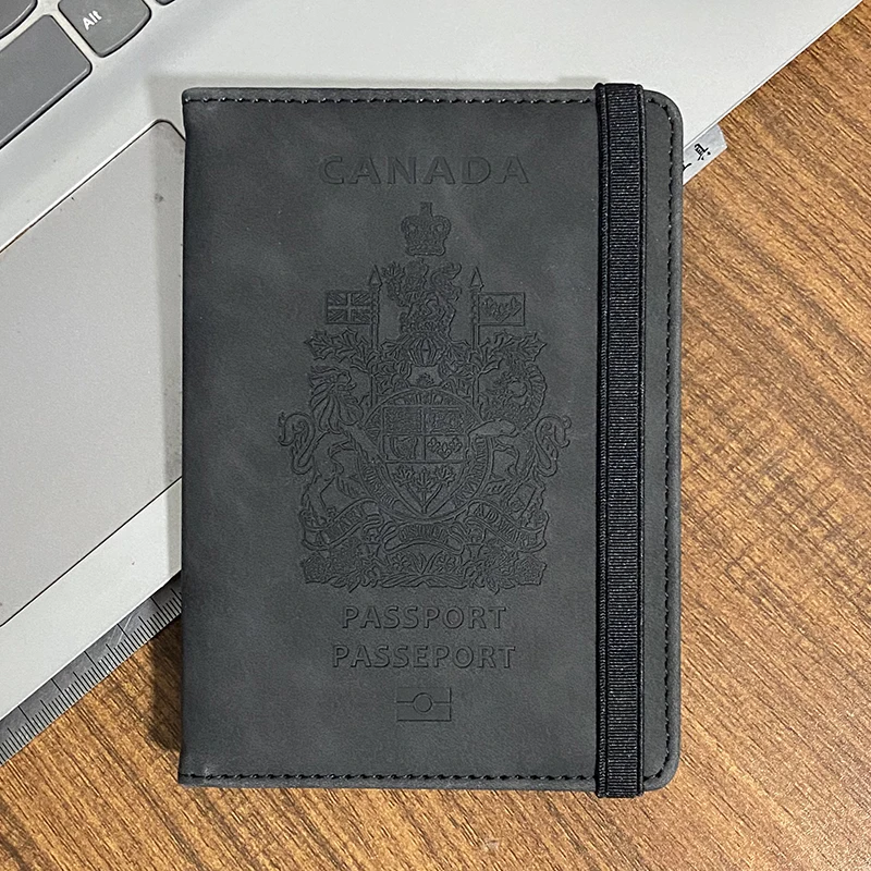 Funda para pasaporte de Canadá, cartera de viaje Rfid para mujer, fundas para pasaporte