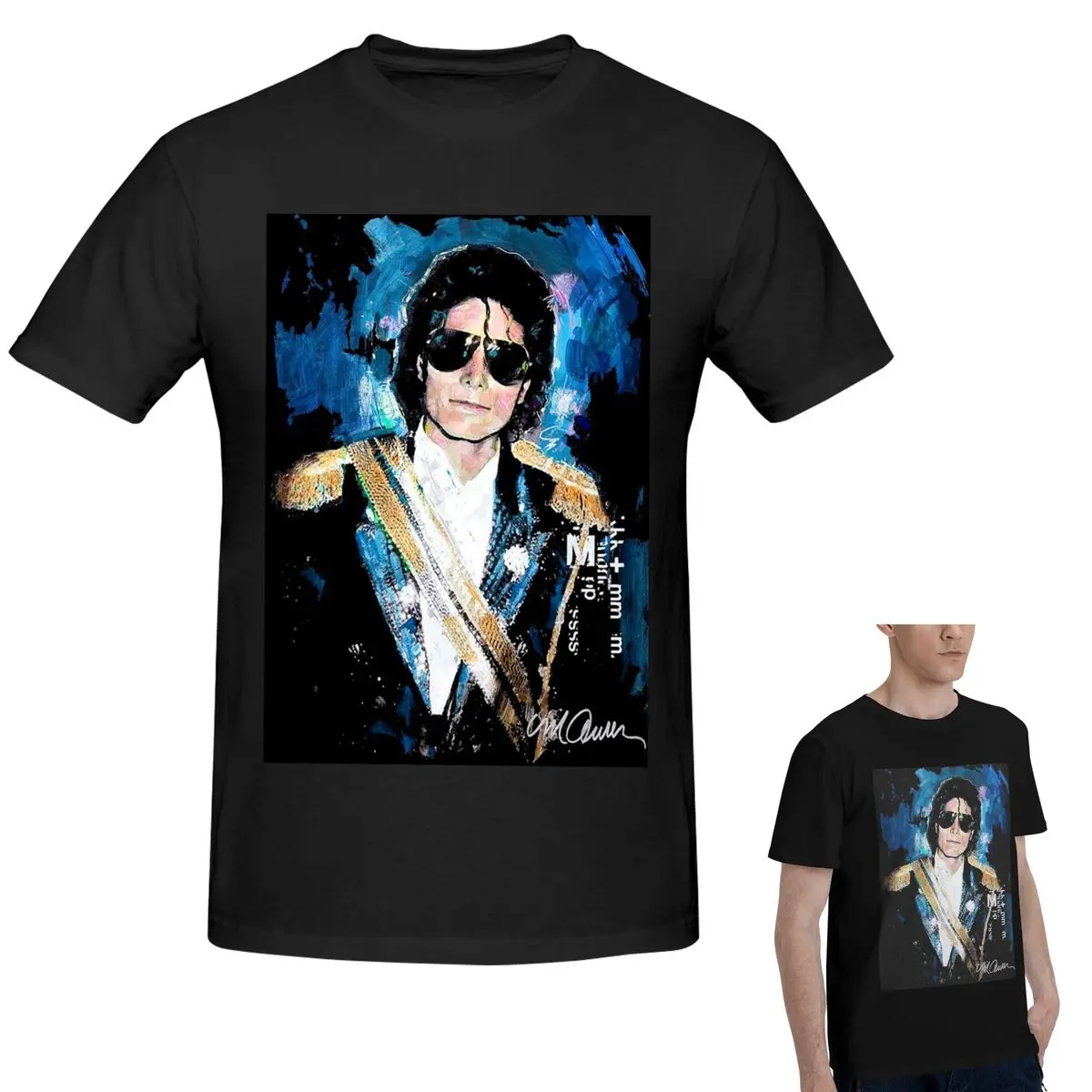 

Хлопковая футболка с портретом Майкла 1984 Грэмми Джексона в стиле поп-арт, мужская забавная футболка большого размера, мужские летние рубашки с круглым вырезом, топы S-6XL