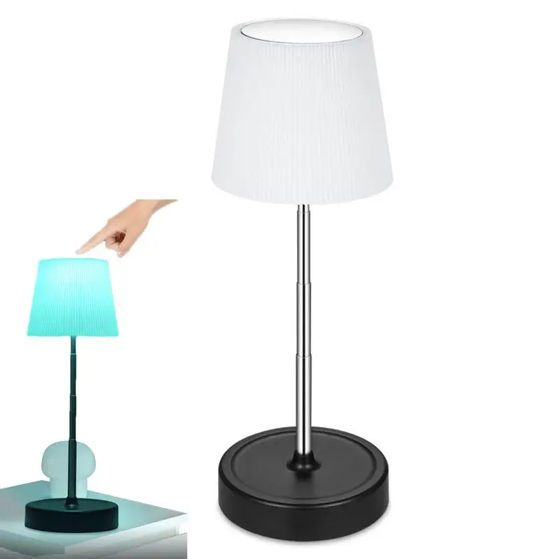 Cordless Table Lamp Adjustable Height Touch Desk Lamp 3000mAh Battery Operated LED Lamp Stepless Dimmable Lamp Waterproof Table