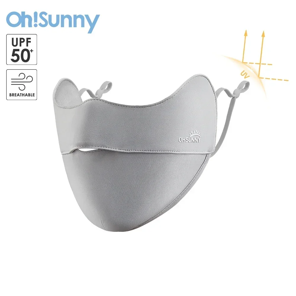 OhSunny protezione solare maschera per il viso UPF 50 + estate Outdoor anti-uv Quick Dry naso aperto traspirante tessuto di raffreddamento copertura per la bocca del viso