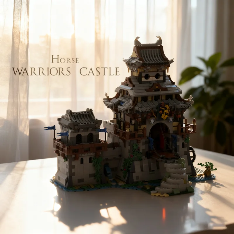 

3684pcs MOC Horse Warriors Castle Castleed Model Building blocks Christmas gifts Construction toys idea Brick Kids Birthday