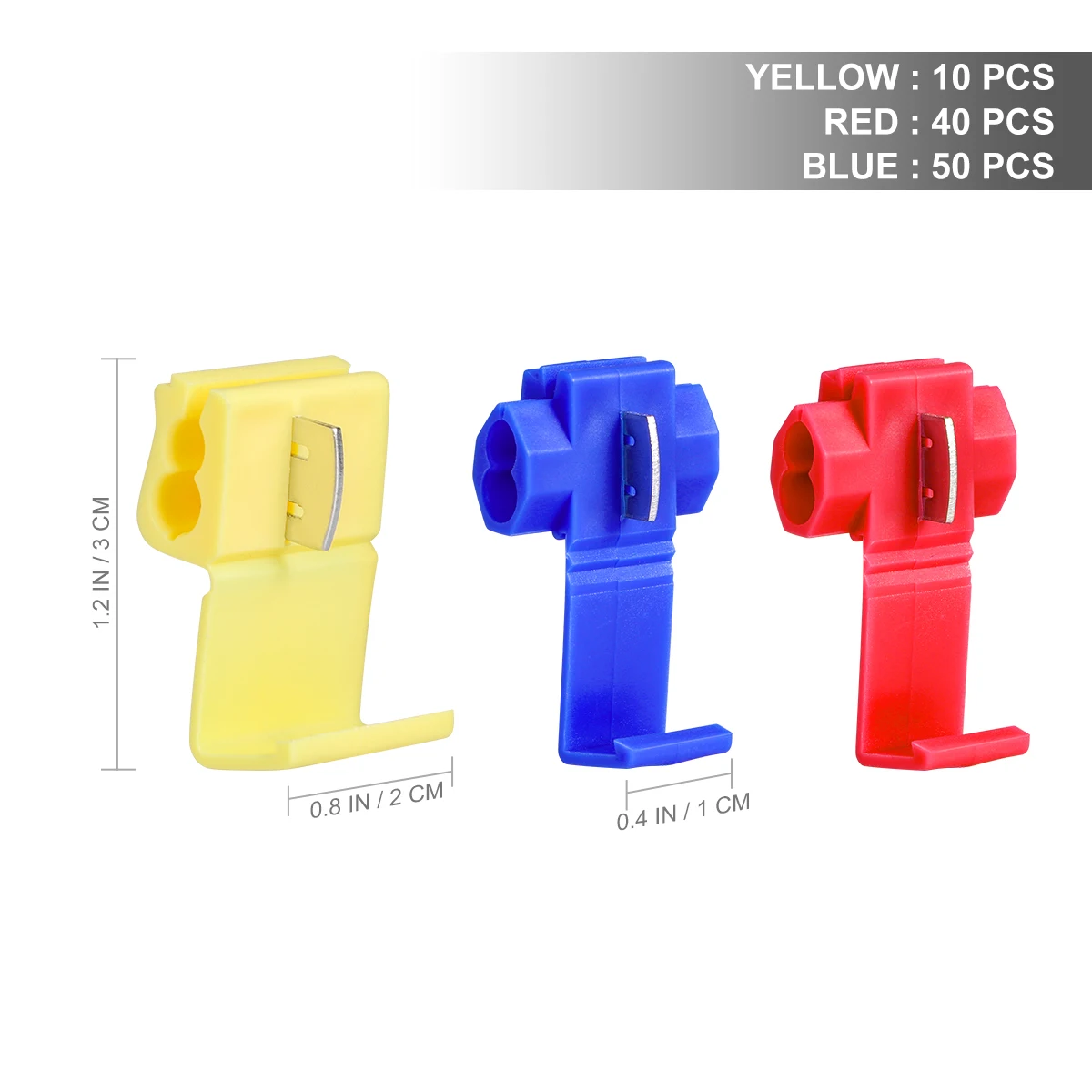 

100Pcs Branch Wire Connectors Quick Solderless Cable Clamp Electrical Installation Automotive Control Measurement Technology