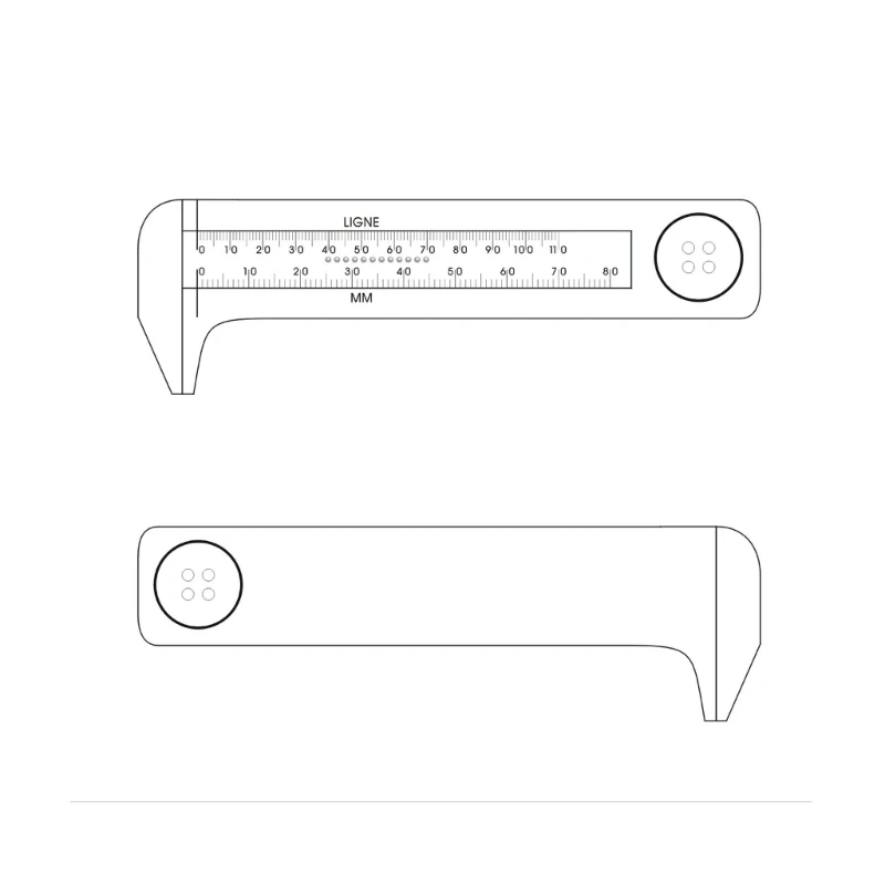 1Pc/5Pcs Sliding Gauge Ruler Pocket Ruler DualScale Plastic Vernier Caliper 80mm
