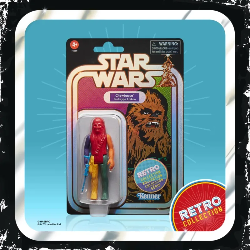 Hasbro Star Wars TVC Chewbacca 3.75″ 4-jointed Retro Limited Colourful FlashcardsMilitary Action FiguresKids Toys Birthday Gift