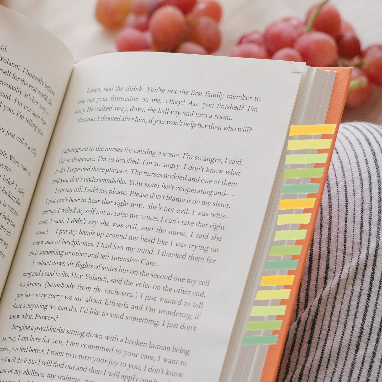 4 set Schede di lettura colorate per libri Indicatori di pagina indice Adesivi divisori scrivibili Forniture per annotazioni di libri Blocco note