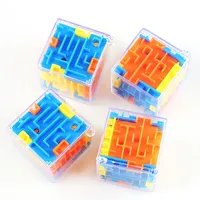 mini 3D Maze Magic Cube Six-sided Transparent Puzzle Speed Cube Rolling Ball Cubes Maze Toys For Children Stress Reliever Toys