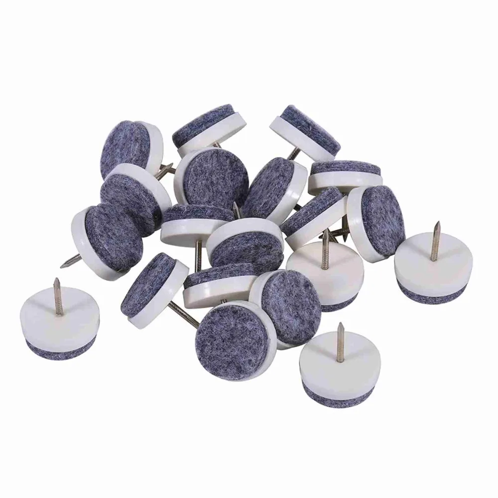 20pcs Non Slip Round Felt Furniture Pads White Brown Furniture Felt Pad 24mm Floor Felt Pad Table Leg