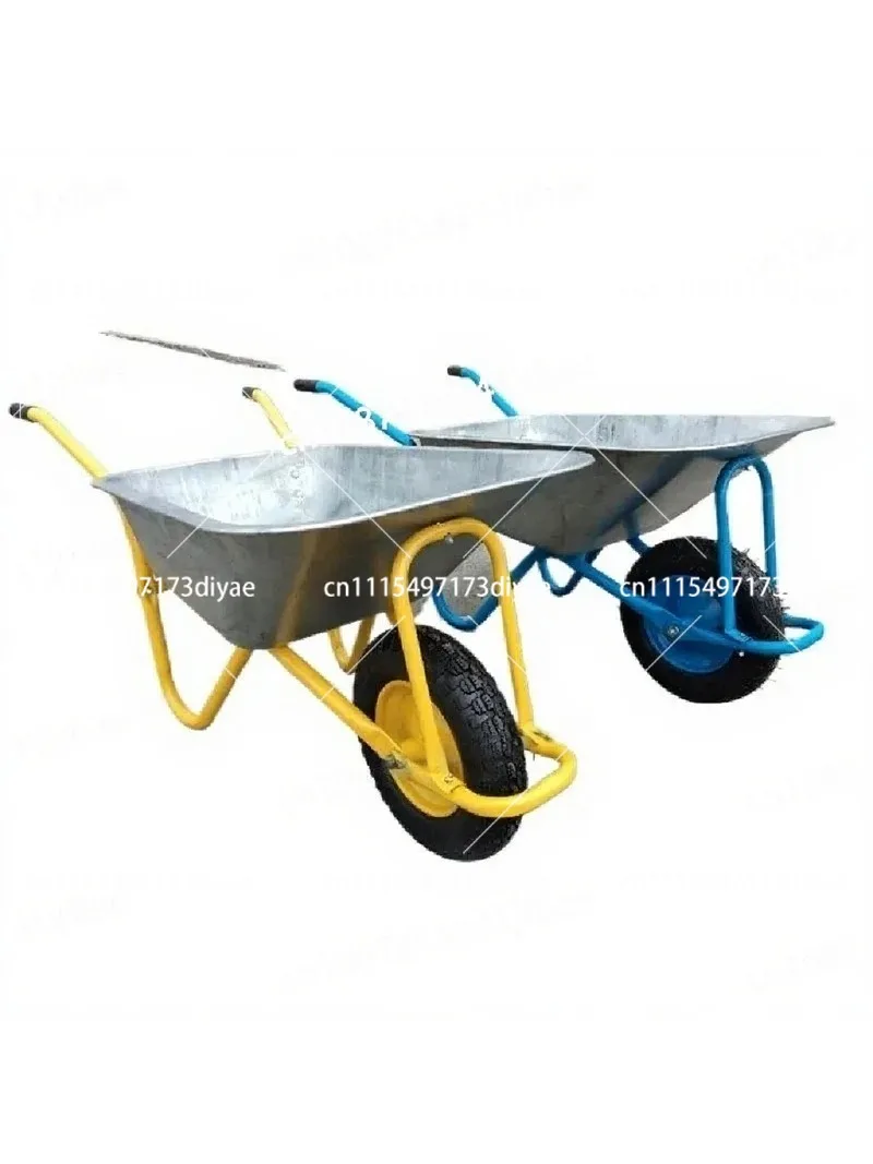 Garden Plastic Wheelbarrow Lightweight Solid Wheel One or Two Wheel Options for Easy Yard Work