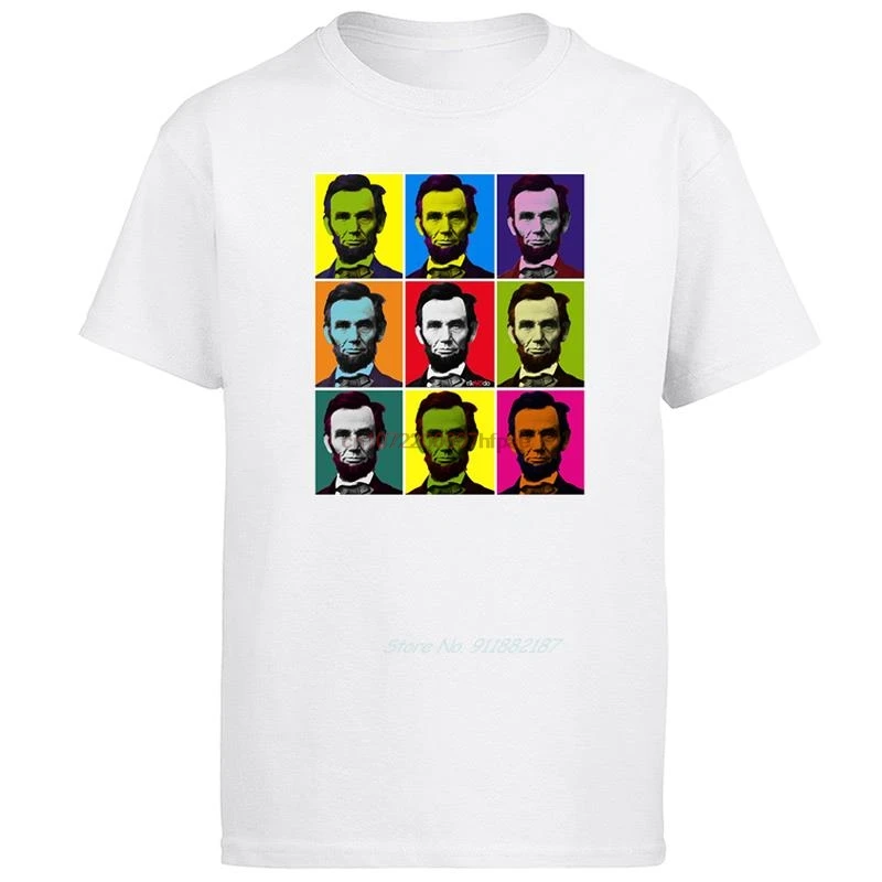Abraham Lincoln Usa American President Graphic T Shirts Cotton Short Sleeve T-Shirts Summer Tees Tops Mens Print T Shirt