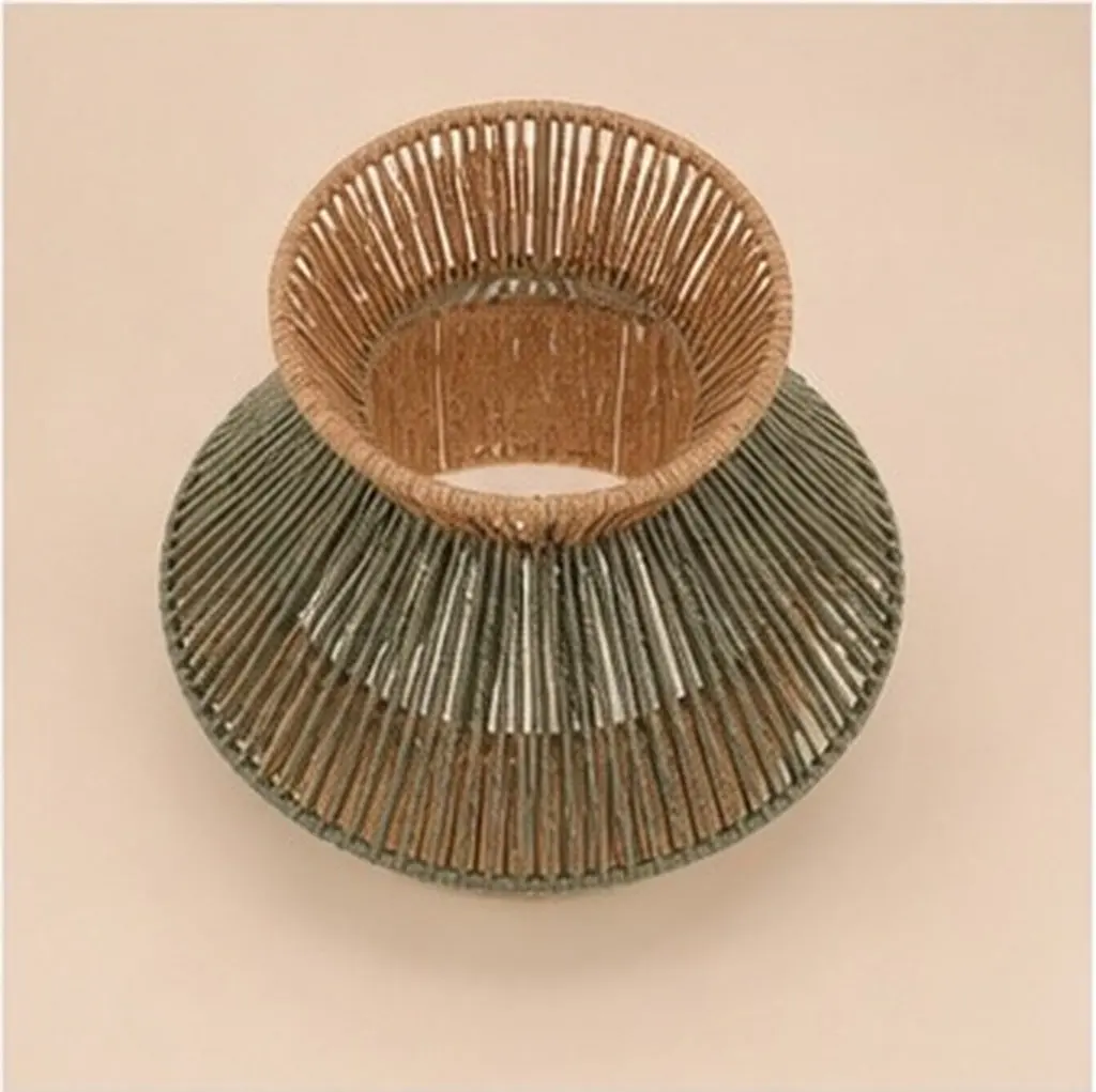 Faux Rattan Lampshade, Hand-Woven Decorative Light Shade for Pendant & Floor Lamps, Warm Ambient Lighting