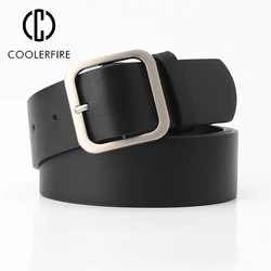 Women's Trousers Belt Pu Leather Belt for Women's Dress and Jeans Designer Belt Women Belt Simple Black Belt Female Strap DT171