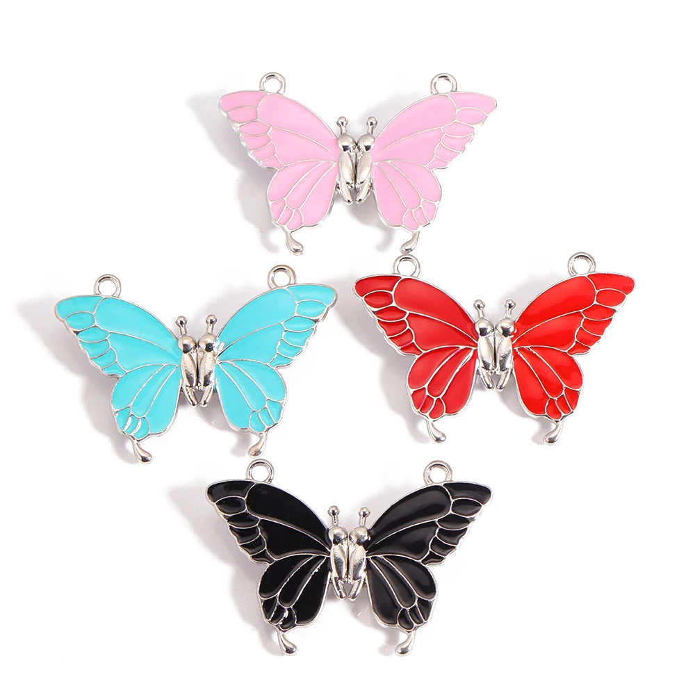 2 Pair/Set Magnetism Best Friends Pendant Necklace for Women Butterfly Heart Clavicle Chain BFF Jewelry Making Supplies Pendants