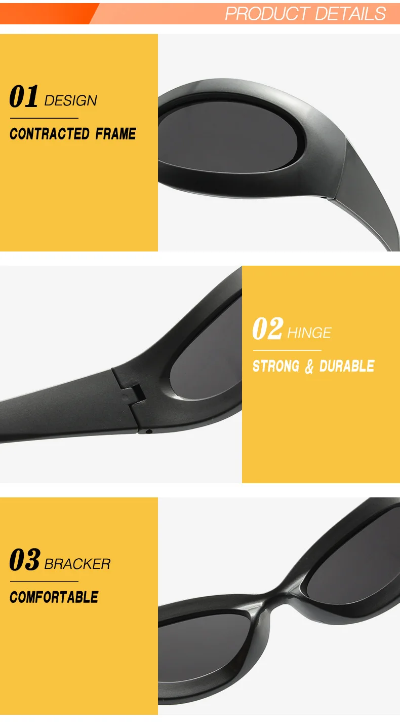 Übergroße Y2K-Sonnenbrille für Damen, trendig, großer Rahmen, Vintage-Sonnenbrille, modisch, futuristisch, Punk, Silbertöne, 2000er-Jahre – Detail 13