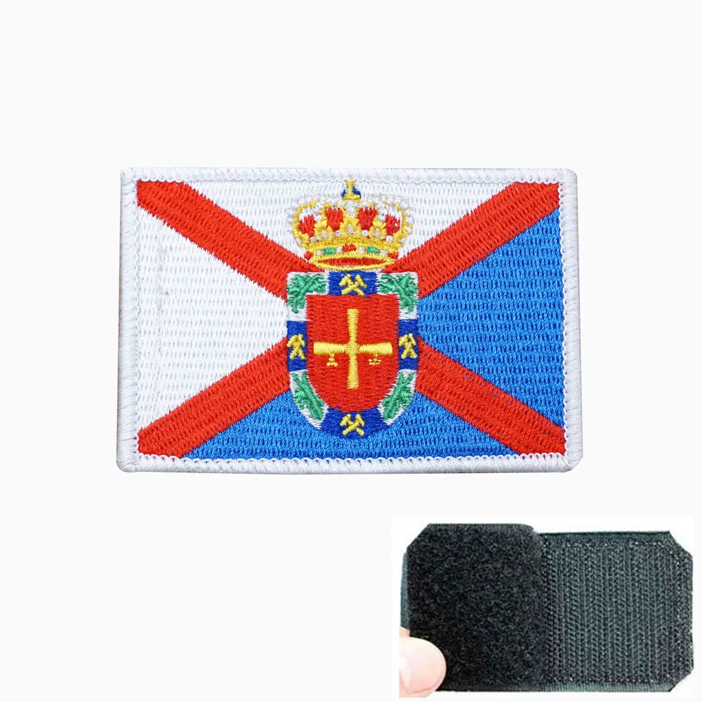 182 Bandera de El Bierzo Insignia de parche bordado de alta calidad, con ganchos, para mochilas y ropa