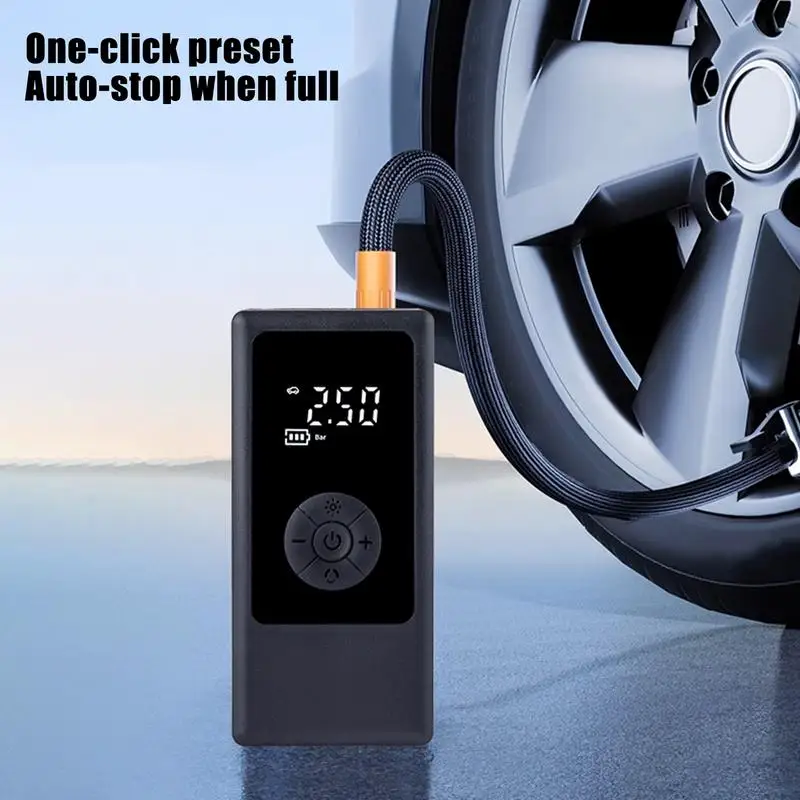 Heavy Duty Car Tire Inflator Cordless Tire Inflator Portable Air Compressor Direct Drive Inflation Pump Car Electric Air Pump