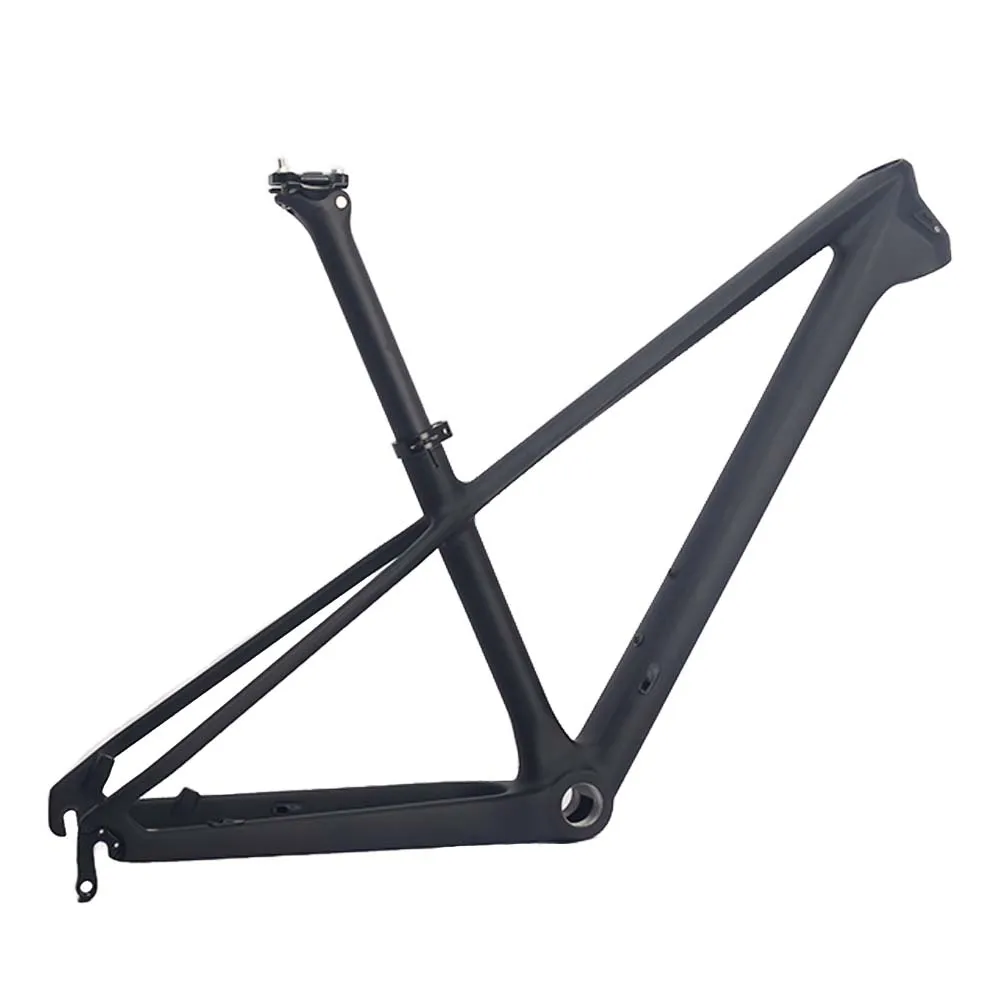 Winowsports-Small Carbon MTB Frame for Kids, Student Children\'s Mountain Bike, Black Matte QR Bicycle Frameset 24er 13in 135*9mm