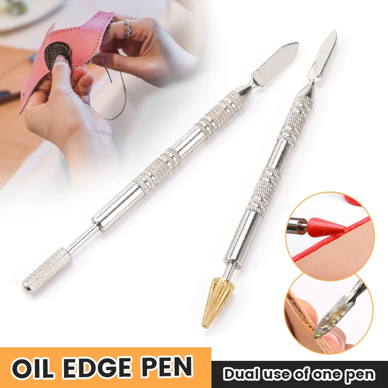 25mm DIY Leather Dual Double Head Edge Oil Gluing Dye Painting Pen Applicator Stick Speedy Paint Roller Tool LeatherCraft Tools