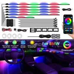 22 In1 Universal Car LED Interior Ambient Lights RGB 213 Colors Acrylic Strip Kit For BMW Audi Honda Tesla Volvo toyota Volvo