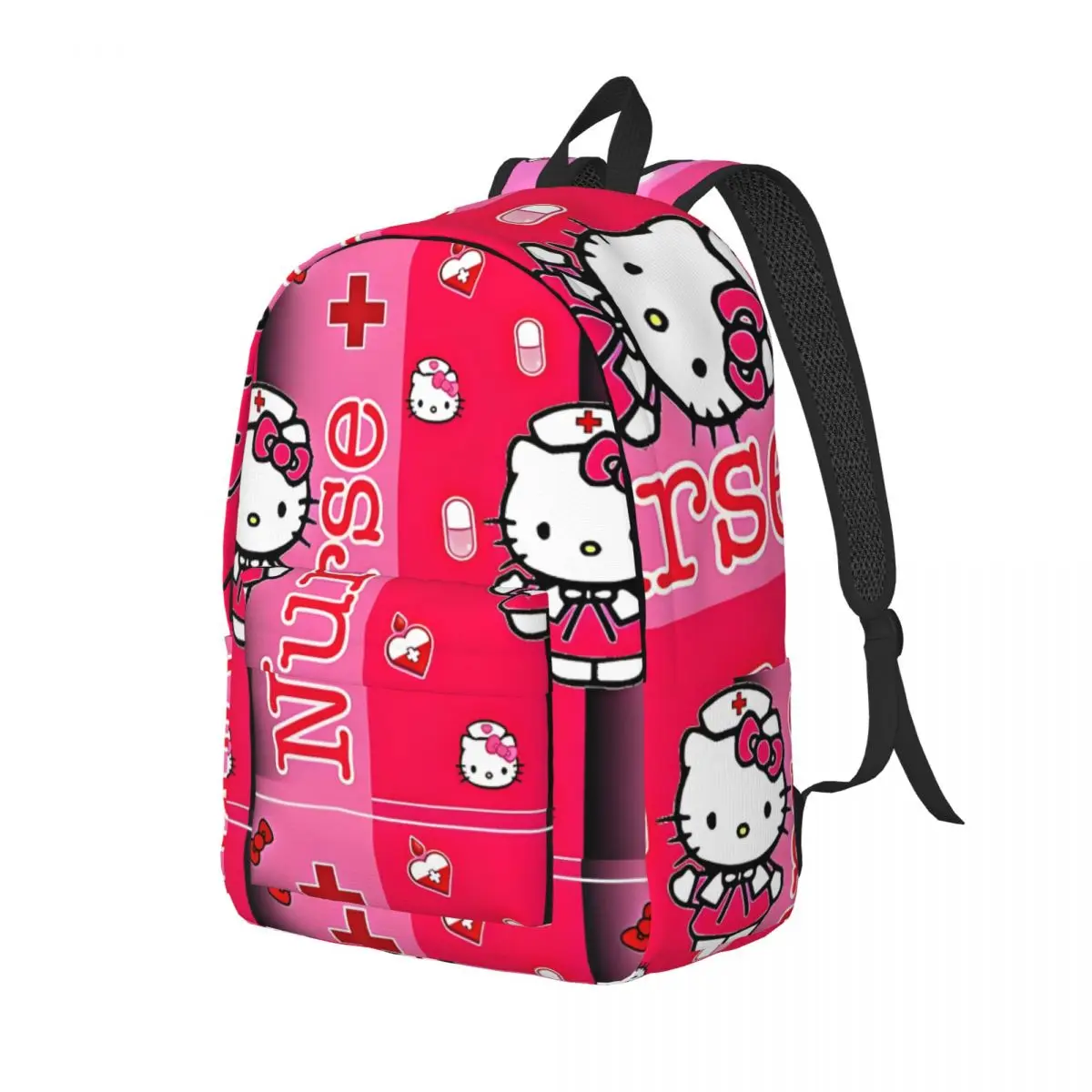 Personalised Hello Kitty Art Handbag Weekend Picnic Zipper Closure Sanrio For Women Kid Laptop Bag Gift