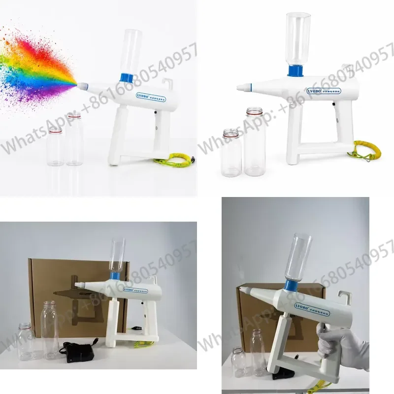 Mini Electrostatic Powder Coating for Lab Testing DIY Sample Coating Touch-up Repair Portable Handheld Powder Spray