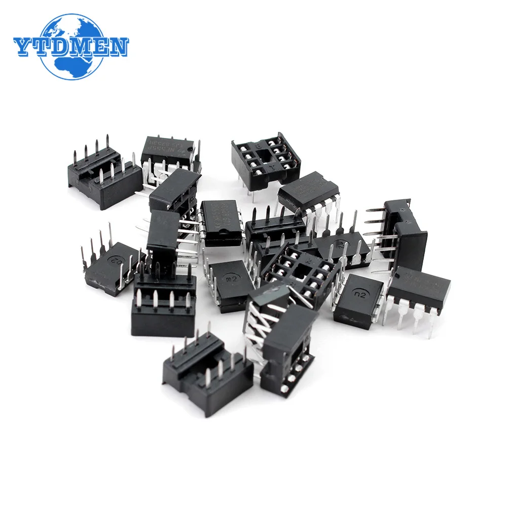 20PCS Timer Programming Oscillator Chip NE555 NE555P IC 555 & 8 Pin DIP Sockets Kit (10 Each)