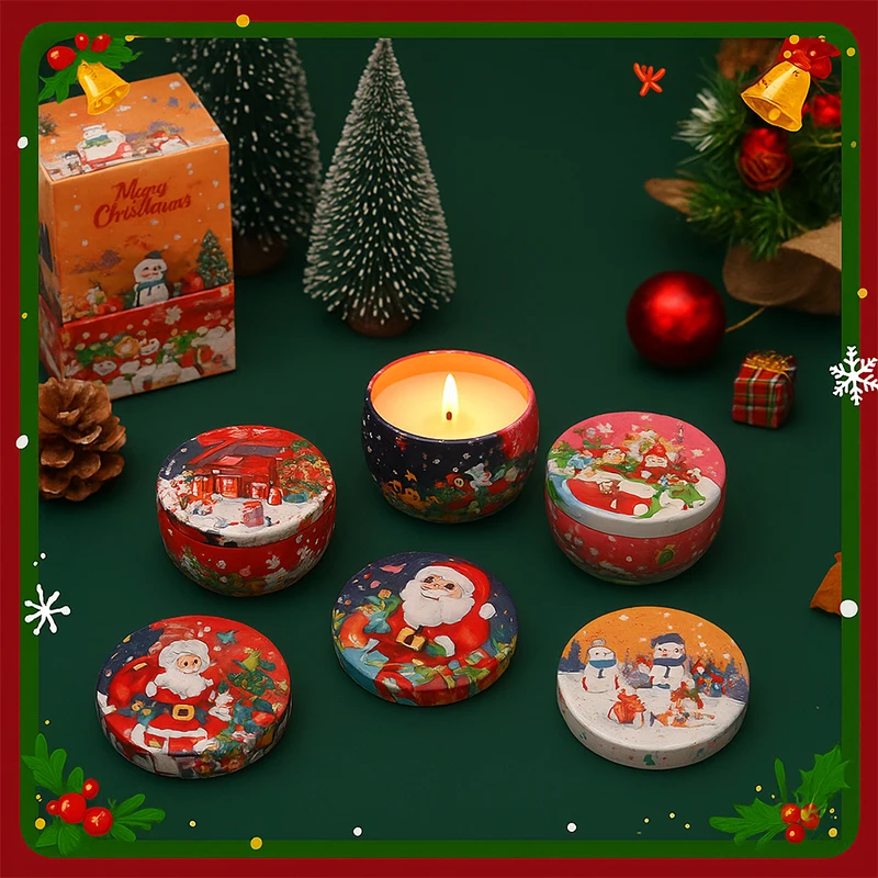 Weihnachtsduftkerzen-Set, 12, große Aromatherapie-Kerzen für zu Hause, perfektes Geschenk für Frauen, ideal für Abendessen mit Kerzenlicht, Spa-Bäder