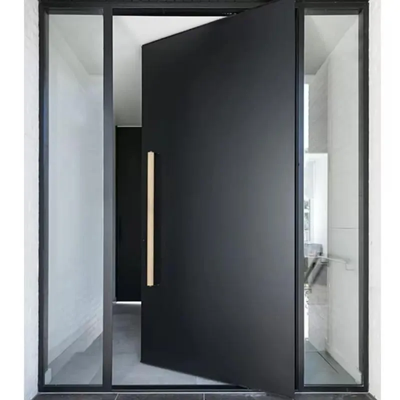 Modern Thick Origin Solid Thai Oak Pivot Hinged Design Door Villa Front Door