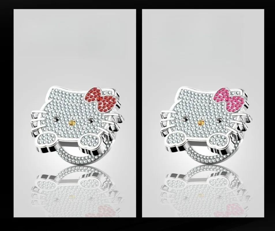 

Hello Kitty Accessories Cartoon Anime Car One Click Start Decoration Protective Cover Women Products Kawaii Girl Gift Wholesale