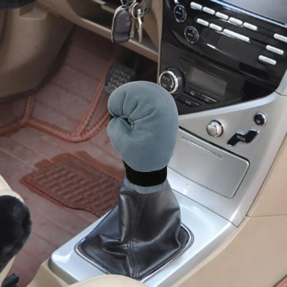 

Gear Handle Cover Adjustable Fastener Tape Gear Handle Cover Cozy Winter Plush Car Gear Shift Collar Adorable Thickened for Auto