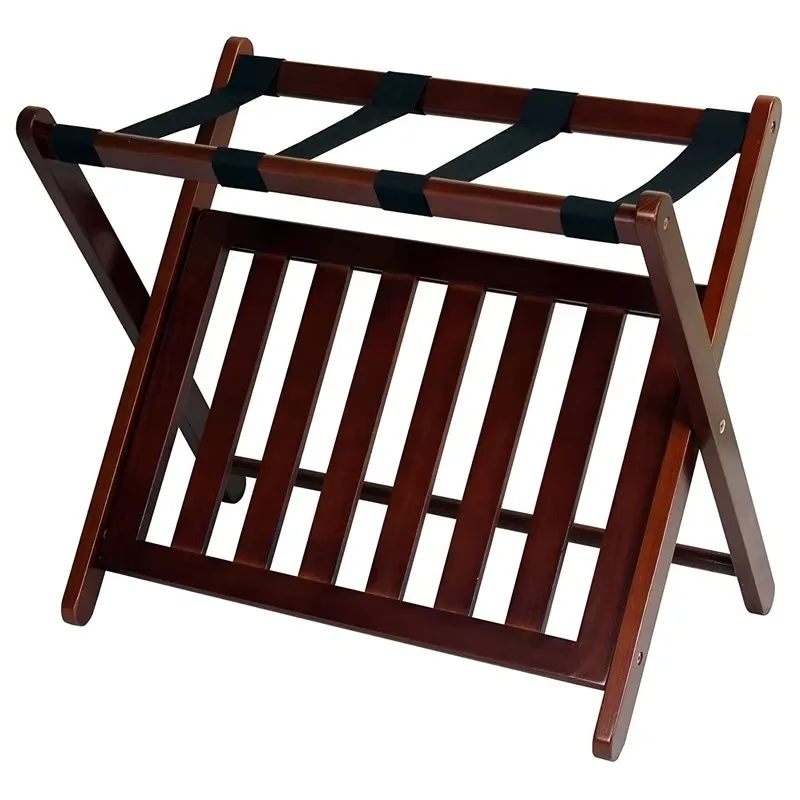 Hotel Wood Luggage Rack Stand Shelf Stable Durable Suitcases Racks Foldable Baggage Holder Storage Holders and Racks