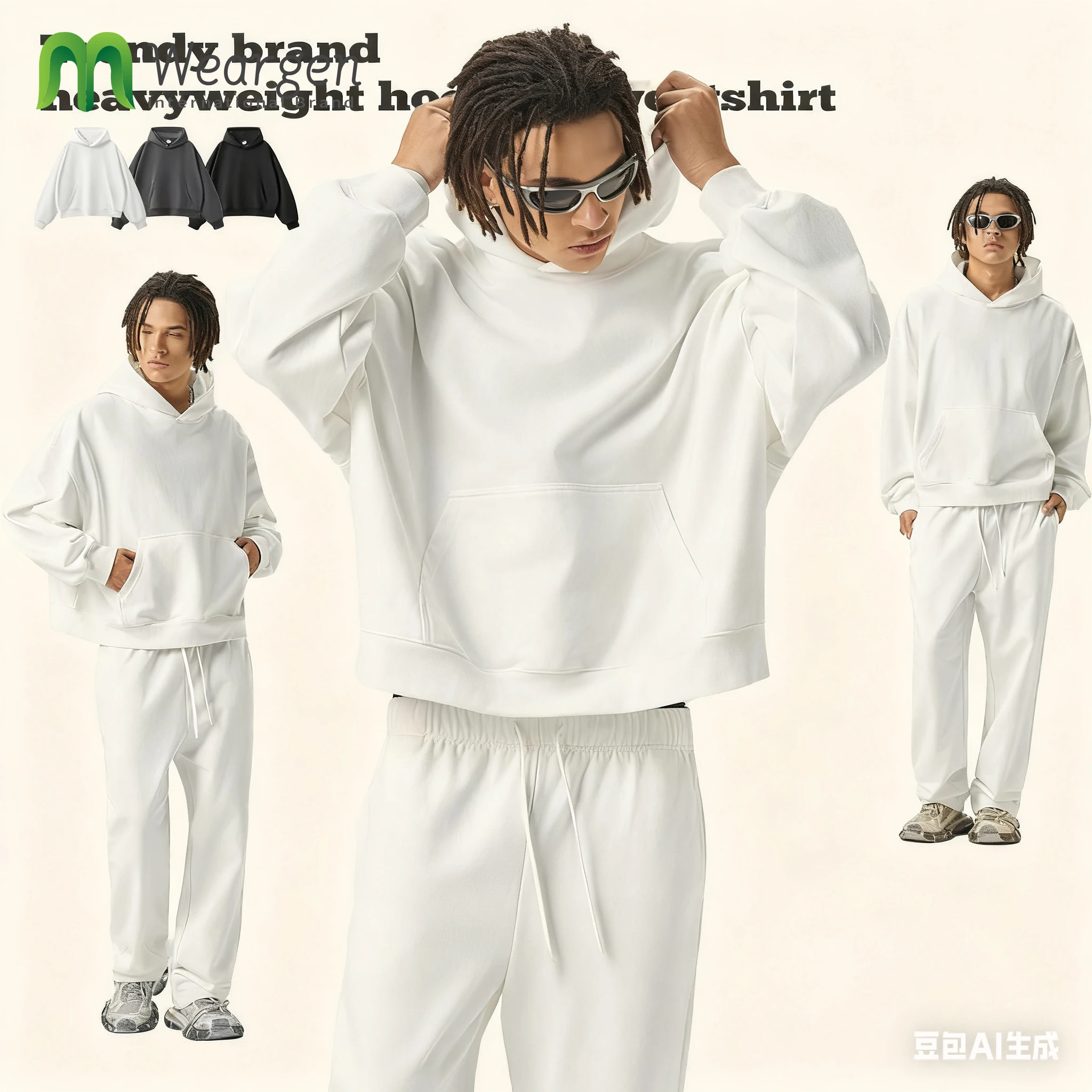 

Мужская короткая хлопковая толстовка с широким вырезом Boxy, пуловер в американском стиле, повседневная уличная одежда M8311