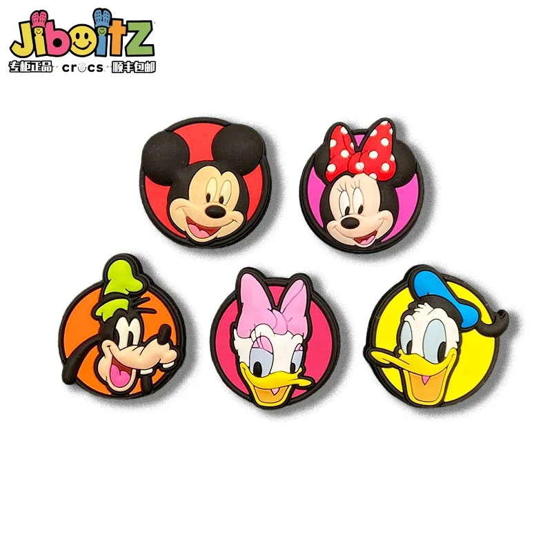 

Disney Mickey Mouse Series PVC Shoe Charms for Women Gils Y2k Fashion Cute Bling Crystal Jibz Shoe Decorations Kid Gifts