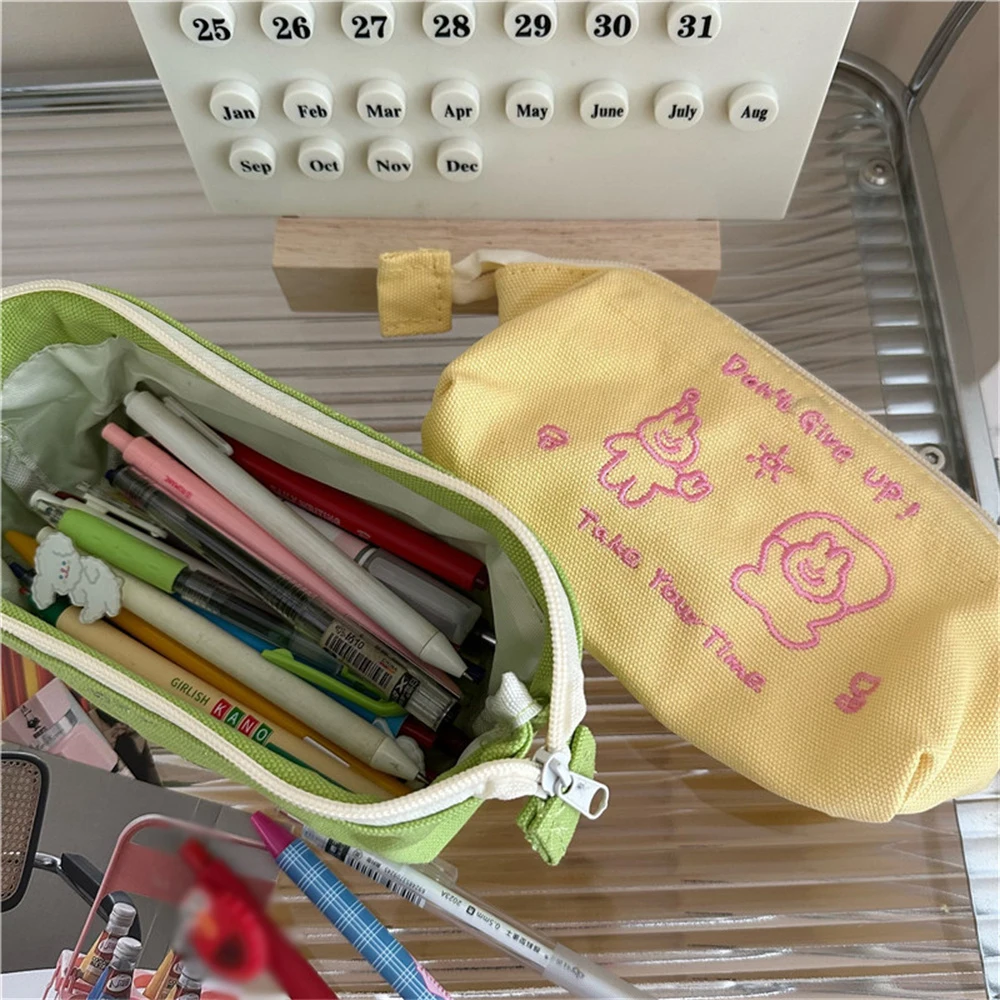 Storage Bag Practical Durable Large Capacity Stationery Bag Multi-function High Color Value Stationery Unique Pencil Case Design