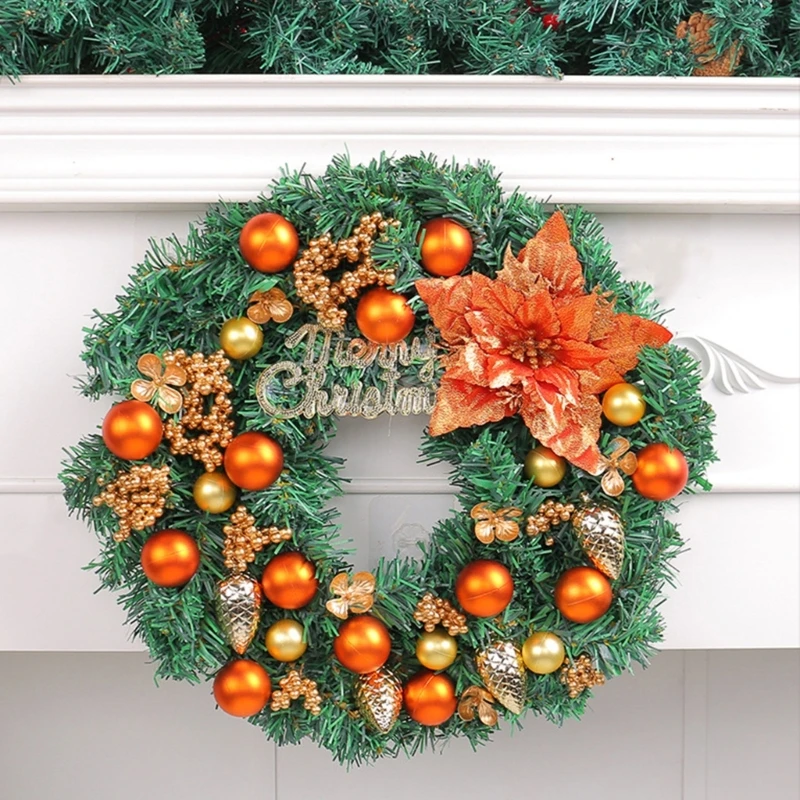 Christmas Wall Wreath with Sparkling Decoration for a Pleased Holiday Feel